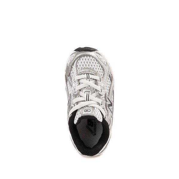 alternate view New Balance 480 Athletic Shoe - Baby / Toddler - Silver Metallic / BlackALT2
