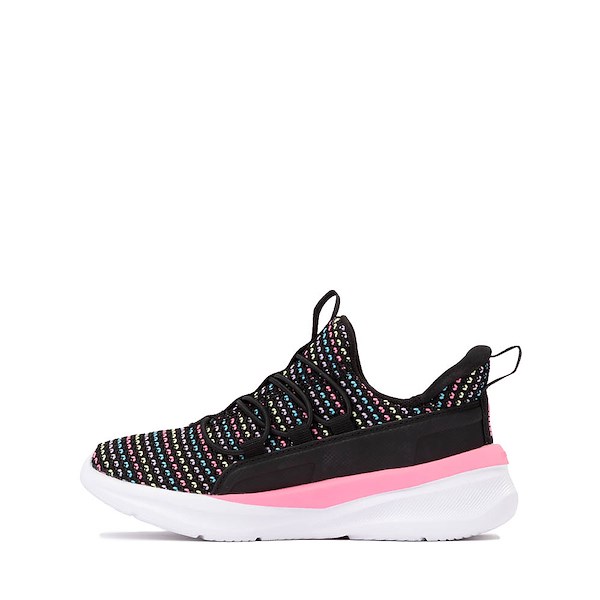alternate view PUMA One4All 2.0 Multi Knit Slip-On Athletic Shoe - Little Kid - Black / Fast PinkALT1