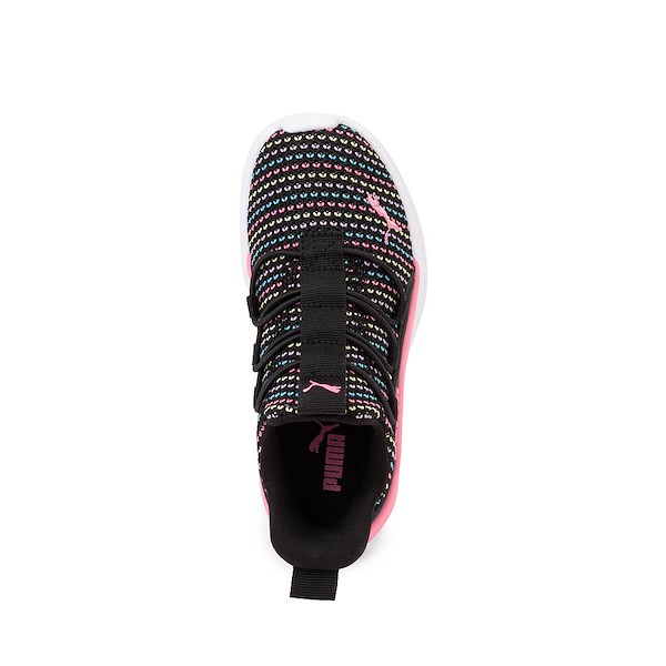 alternate view PUMA One4All 2.0 Multi Knit Slip-On Athletic Shoe - Little Kid - Black / Fast PinkALT2