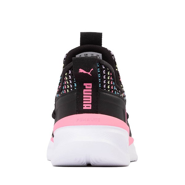 alternate view PUMA One4All 2.0 Multi Knit Slip-On Athletic Shoe - Little Kid - Black / Fast PinkALT4