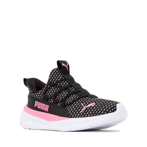 alternate view PUMA One4All 2.0 Multi Knit Slip-On Athletic Shoe - Little Kid - Black / Fast PinkALT5