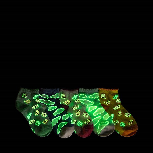 alternate view Candy Bear Glow Ankle Socks 5 Pack - Little Kid - MulticolorALT1