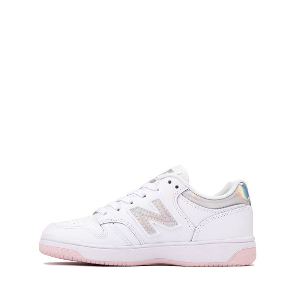 alternate view New Balance 480 Athletic Shoe - Little Kid - White / Rose SugarALT1