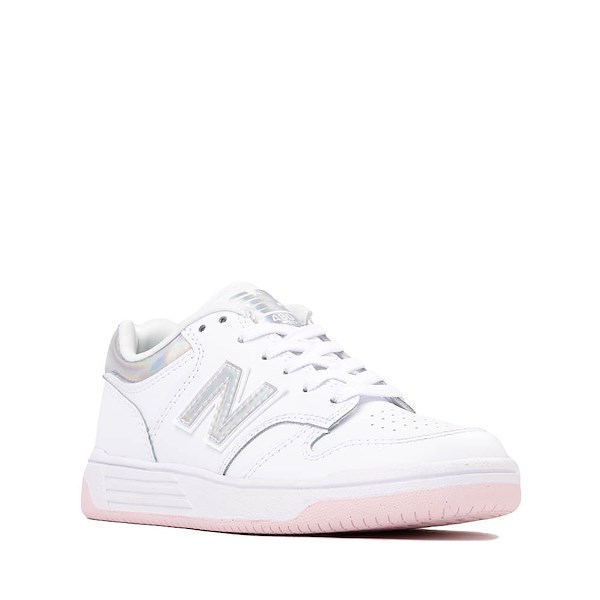 alternate view New Balance 480 Athletic Shoe - Little Kid - White / Rose SugarALT5