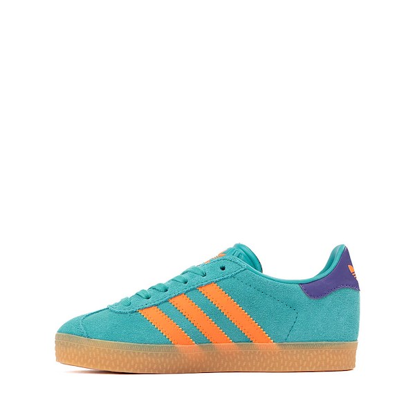 alternate view adidas Gazelle Athletic Shoe - Little Kid - Pure Teal / Impact OrangeALT1