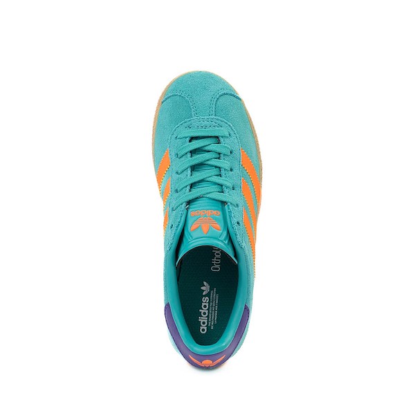 alternate view adidas Gazelle Athletic Shoe - Little Kid - Pure Teal / Impact OrangeALT2