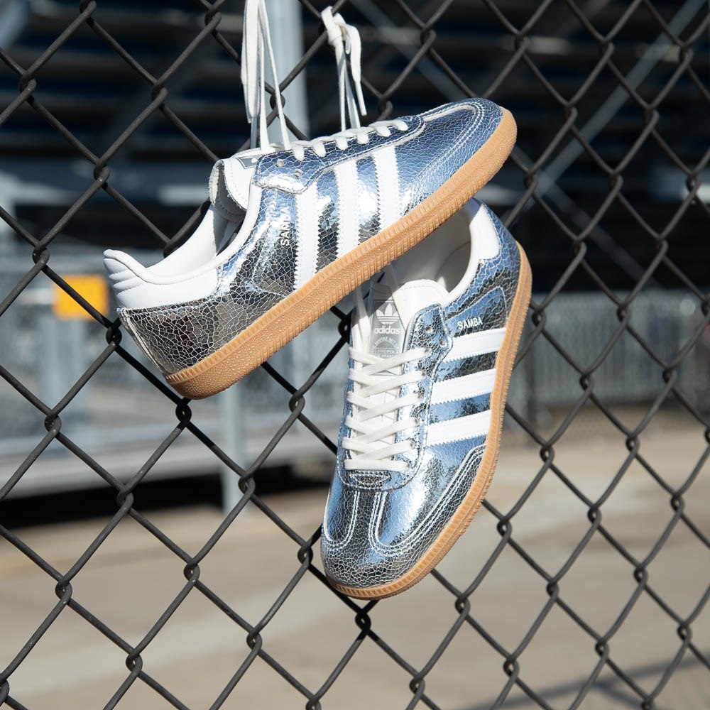 adidas Samba OG Athletic Shoe - Big Kid - Silver Metallic