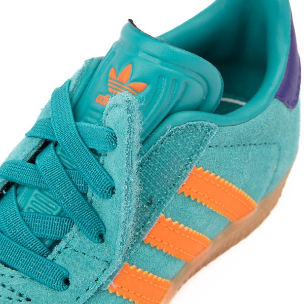 alternate view adidas Gazelle Comfort Closure Athletic Shoe - Baby / Toddler - Pure Teal / Impact OrangeALT5B