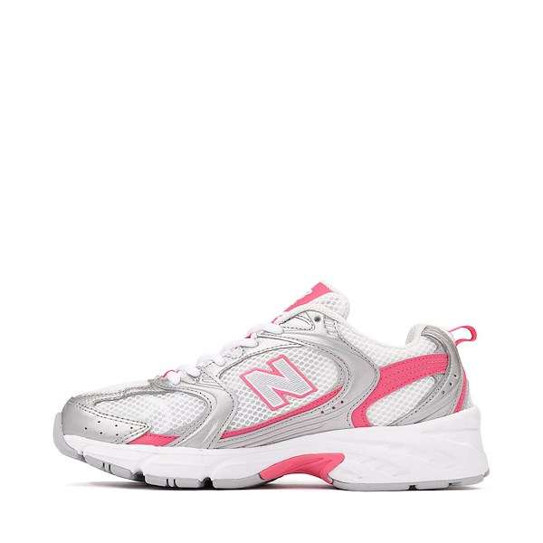 alternate view New Balance 530 Athletic Shoe - White / Silver Metallic / DragonberryALT1