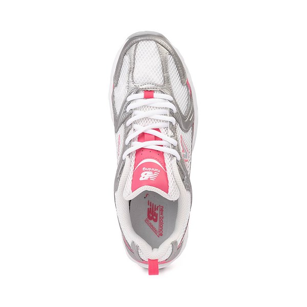 alternate view New Balance 530 Athletic Shoe - White / Silver Metallic / DragonberryALT2