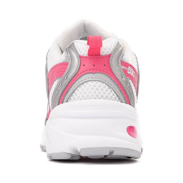 alternate view New Balance 530 Athletic Shoe - White / Silver Metallic / DragonberryALT4