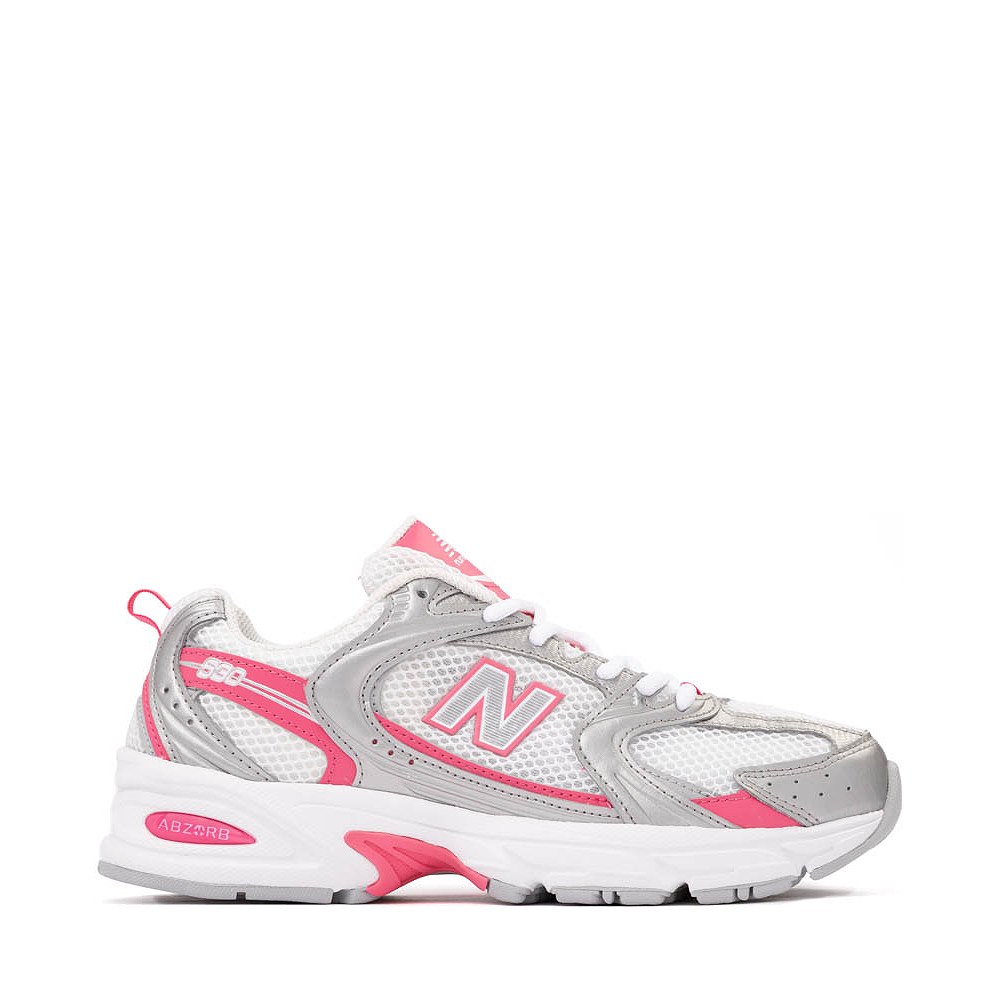 New Balance 530 Athletic Shoe - White / Silver Metallic / Dragonberry