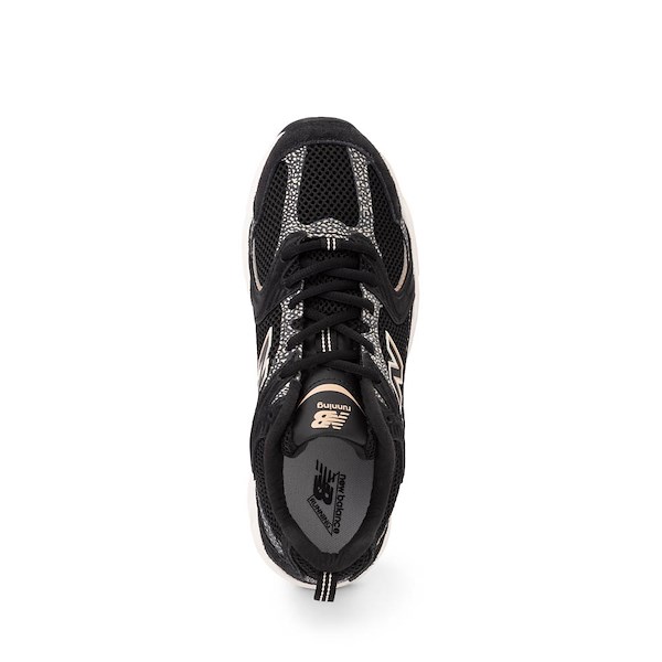 alternate view New Balance 530 Athletic Shoe - Black / Flat Taupe LeopardALT2