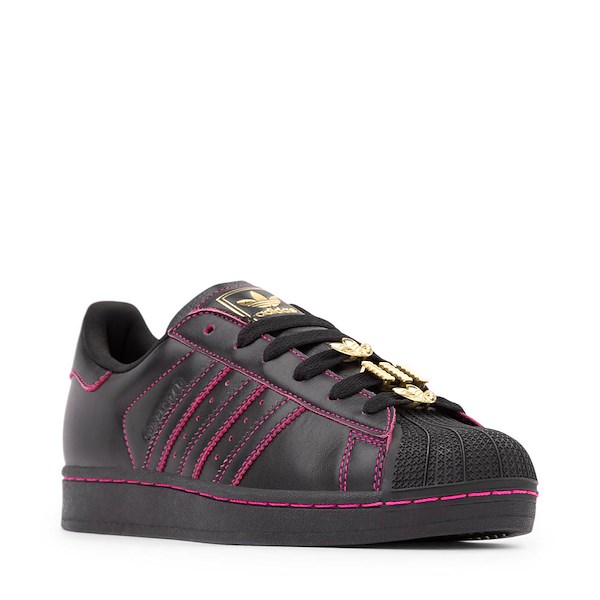 alternate view Womens adidas Superstar II Athletic Shoe - Core Black / Core Black / Gold MetallicALT5