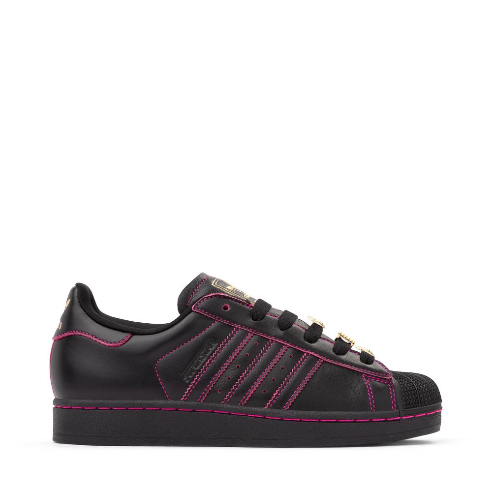 Womens adidas Superstar II Athletic Shoe - Core Black / Core Black / Gold Metallic