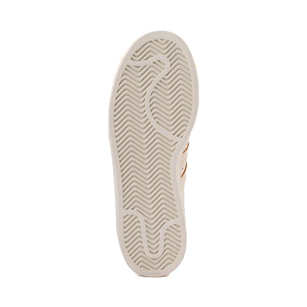 alternate view Womens adidas Superstar II Athletic Shoe - Off White / Off White / Gold MetallicALT3