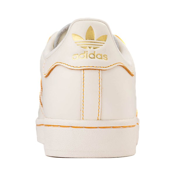 alternate view Womens adidas Superstar II Athletic Shoe - Off White / Off White / Gold MetallicALT4