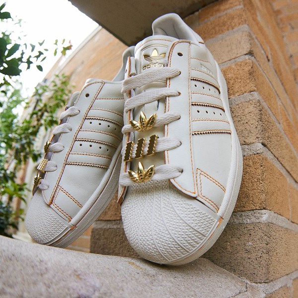 alternate view Womens adidas Superstar II Athletic Shoe - Off White / Off White / Gold MetallicHERO
