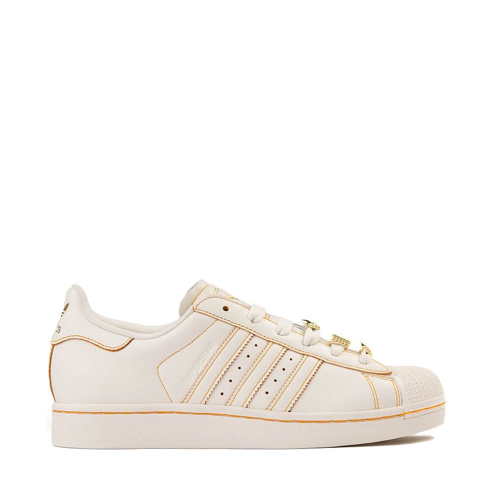 Womens adidas Superstar II Athletic Shoe - Off White / Off White / Gold Metallic