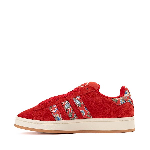 alternate view Womens adidas x Liberty London Campus '00s Athletic Shoe - Semi Lucid Red / Cream White / Gold MetallicALT1
