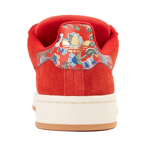 alternate view Womens adidas x Liberty London Campus '00s Athletic Shoe - Semi Lucid Red / Cream White / Gold MetallicALT4