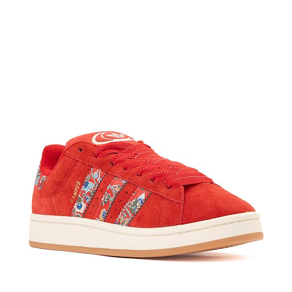 alternate view Womens adidas x Liberty London Campus '00s Athletic Shoe - Semi Lucid Red / Cream White / Gold MetallicALT5