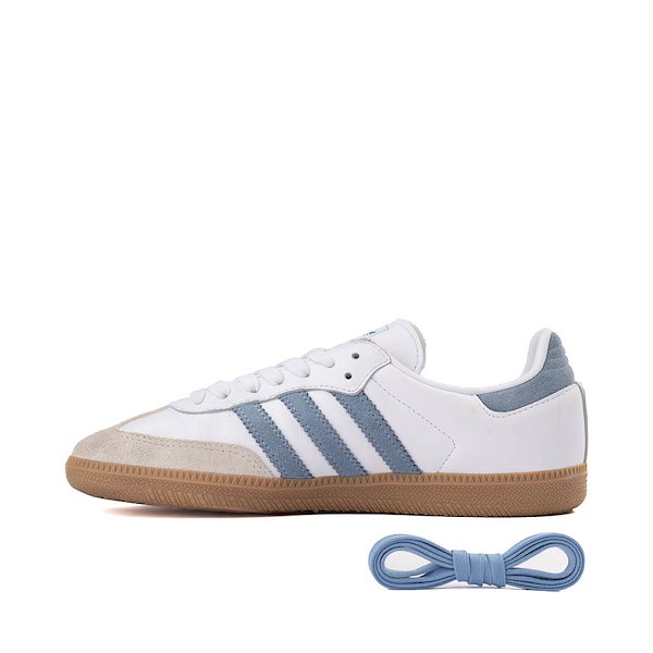 alternate view Womens adidas Samba OG Athletic Shoe - White / Alumina / Ash BlueALT1