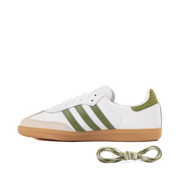 alternate view Womens adidas Samba OG Athletic Shoe - White / Tech Olive / GumALT1