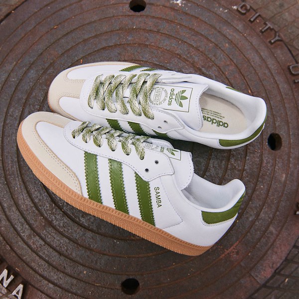 alternate view Womens adidas Samba OG Athletic Shoe - White / Tech Olive / GumHERO