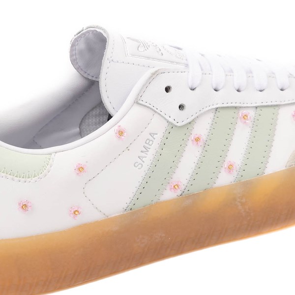 alternate view Womens adidas Sambae Athletic Shoe - White / Linen Green / GumALT1A