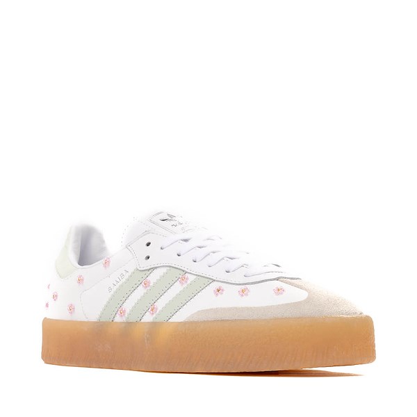 alternate view Womens adidas Sambae Athletic Shoe - White / Linen Green / GumALT5