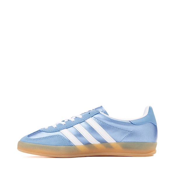 alternate view Womens adidas Gazelle Indoor Athletic Shoe - Metallic Blue / White / GumALT1