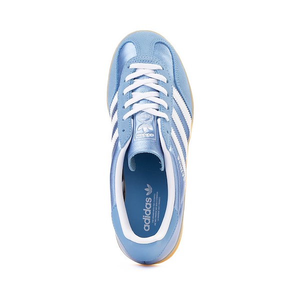 alternate view Womens adidas Gazelle Indoor Athletic Shoe - Metallic Blue / White / GumALT2