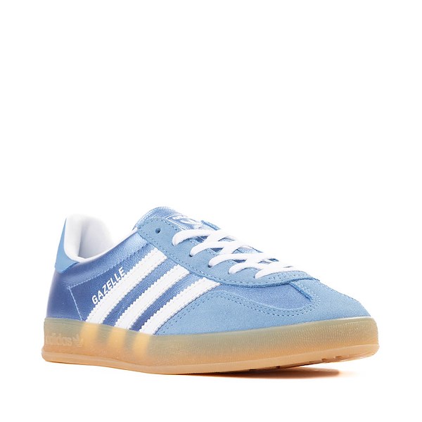 alternate view Womens adidas Gazelle Indoor Athletic Shoe - Metallic Blue / White / GumALT5