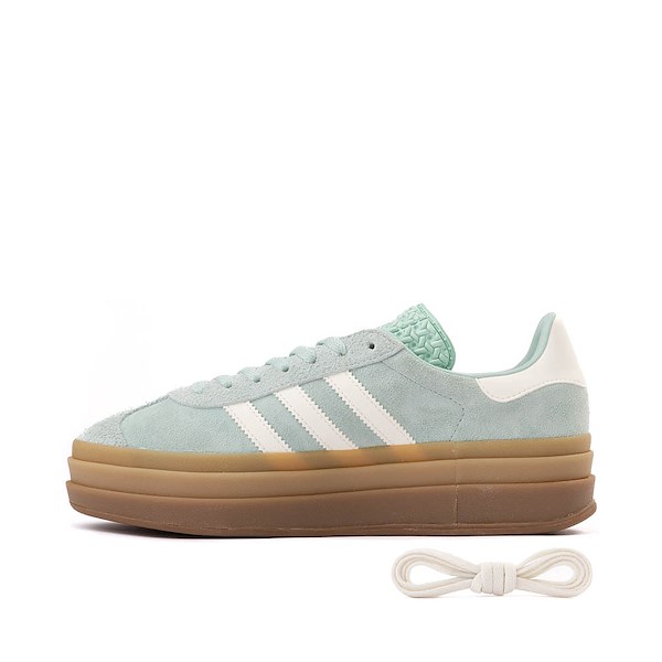 alternate view Womens adidas Gazelle Bold Athletic Shoe - Ash Green / Off White / GumALT1