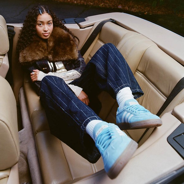 alternate view Womens adidas Handball Spezial Athletic Shoe - Light Blue / White / GumALT1B