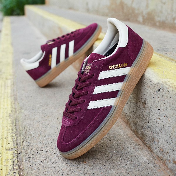 alternate view Womens adidas Handball Spezial Athletic Shoe - Maroon / Cream White / Gold MetallicHERO