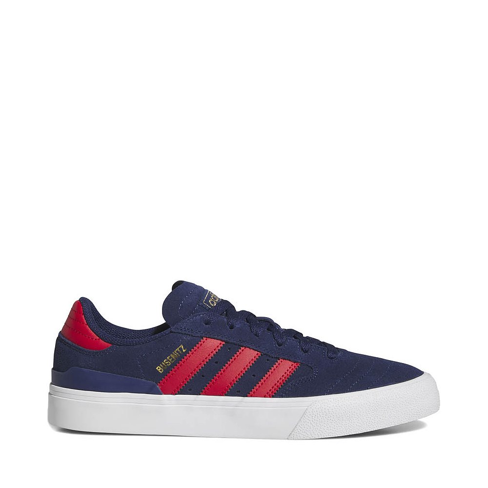 Mens adidas Busenitz Vulc II Athletic Shoe - Dark Blue / Better Scarlet / Gold Metallic