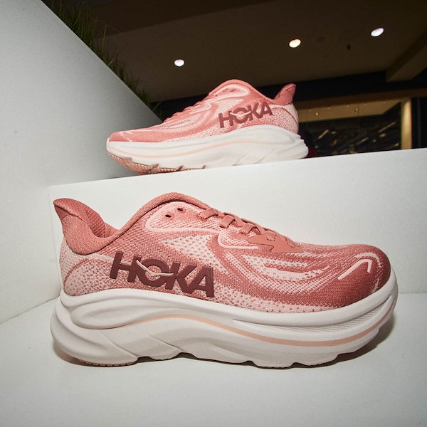 alternate view Womens HOKA Clifton 10 Athletic Shoe - Blush / Rose LatteHERO