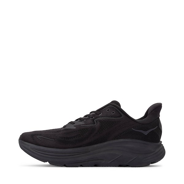 alternate view Mens HOKA Clifton 10 Athletic Shoe - Black / BlackALT1