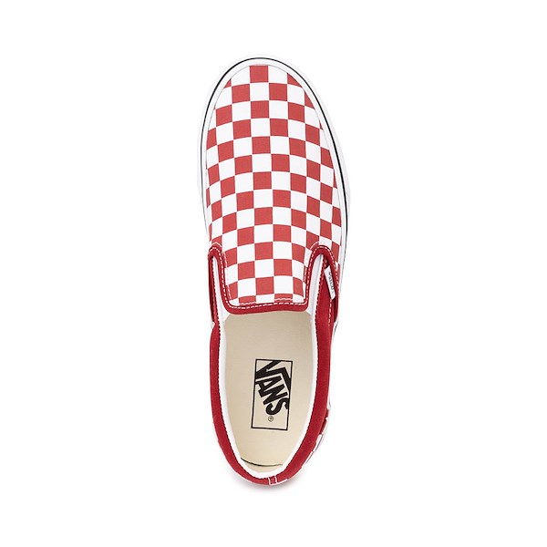 alternate view Vans Slip-On Checkerboard Skate Shoe - Chili PepperALT2