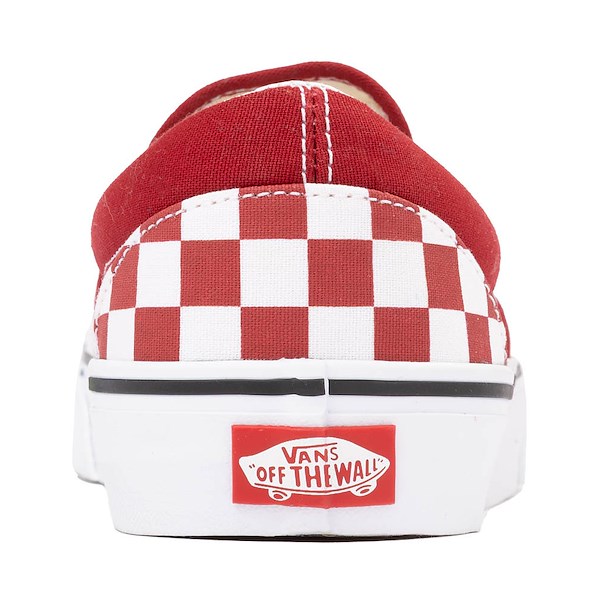 alternate view Vans Slip-On Checkerboard Skate Shoe - Chili PepperALT4