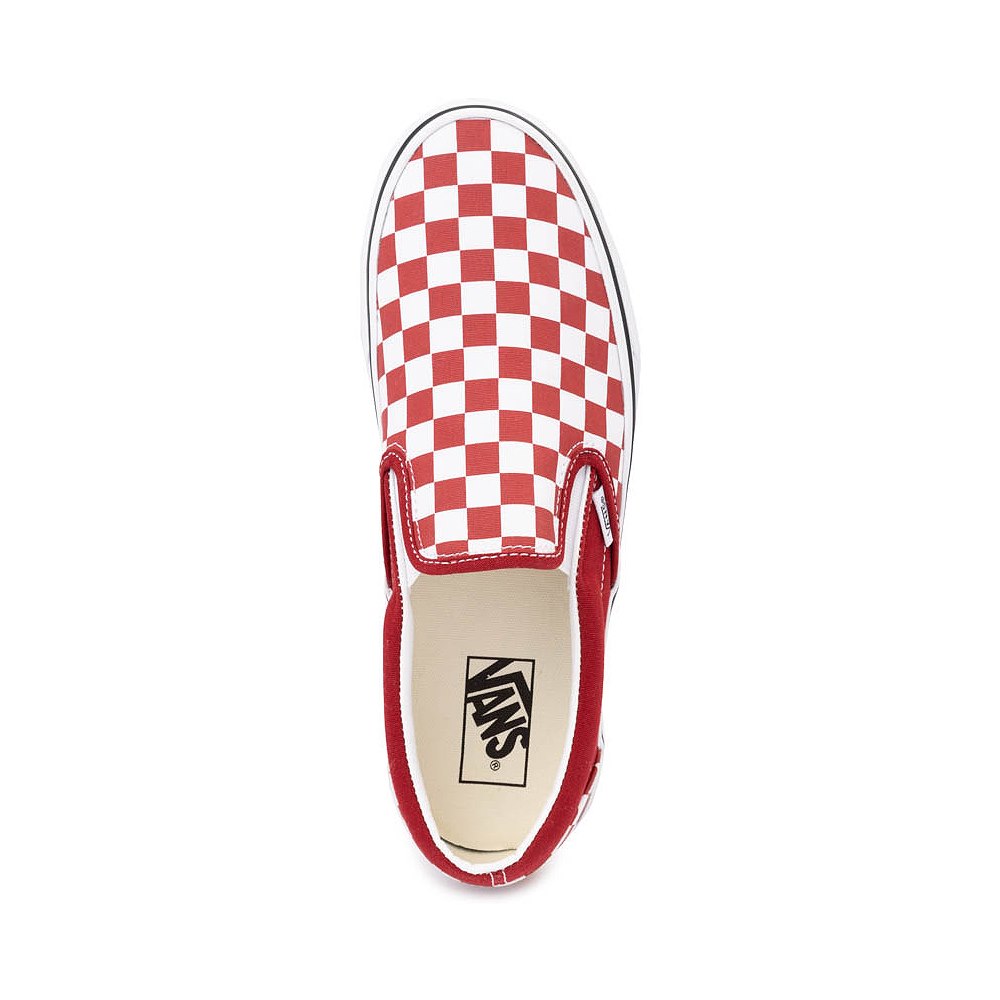 Vans Slip-On Checkerboard Skate Shoe - Chili Pepper | Journeys display picture 1