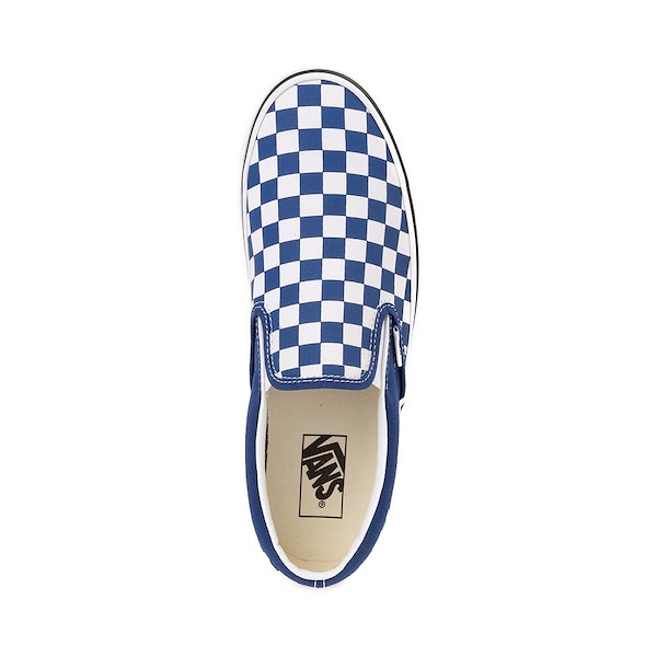 alternate view Vans Slip-On Checkerboard Skate Shoe - True BlueALT2
