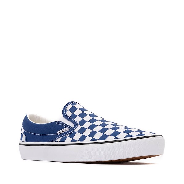 alternate view Vans Slip-On Checkerboard Skate Shoe - True BlueALT5