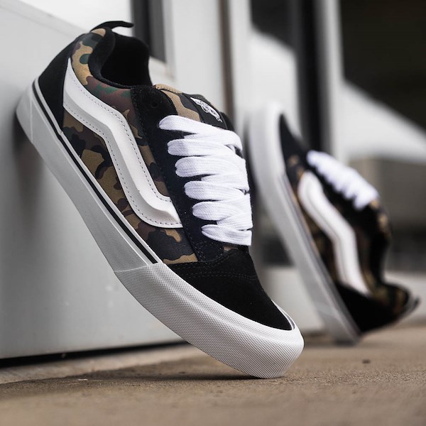 alternate view Vans Knu Skool Skate Shoe - Black / CamoHERO