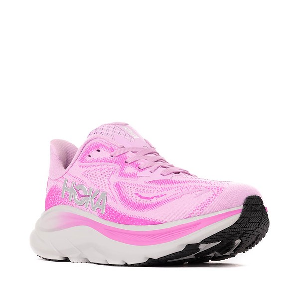 alternate view Womens HOKA Clifton 10 Athletic Shoe - Flower Nectar / Neon FuchsiaALT5