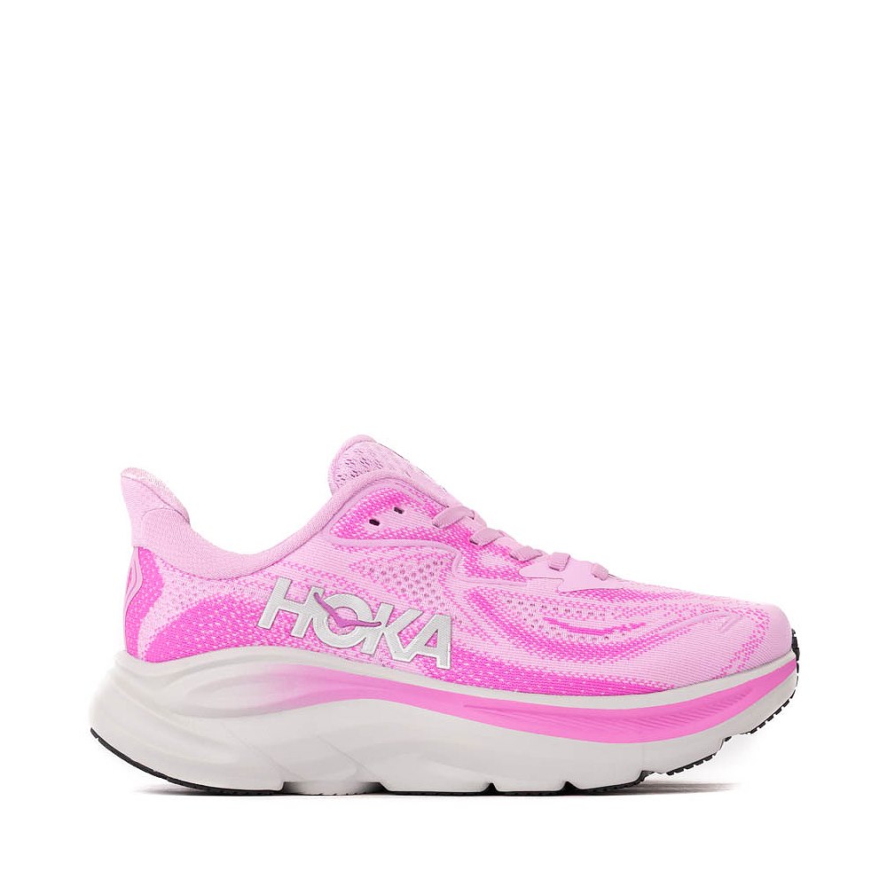 Womens HOKA Clifton 10 Athletic Shoe - Flower Nectar / Neon Fuchsia