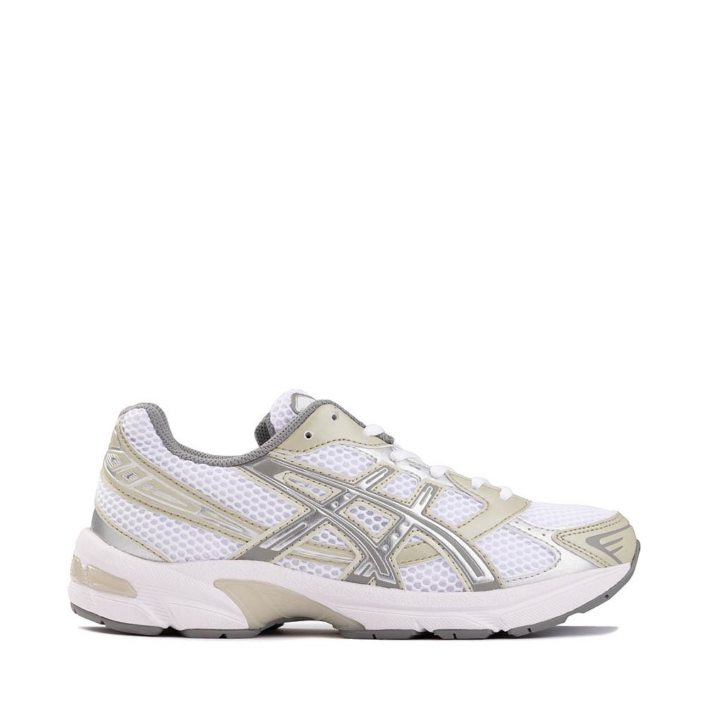 Womens ASICS Gel-1130 Athletic Shoe - White / Dried Leaf Green