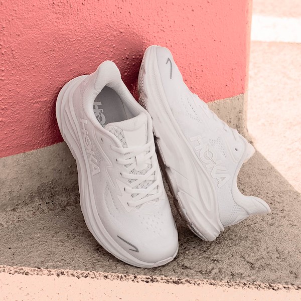 alternate view HOKA Clifton 10 Athletic Shoe - Big Kid - WhiteHERO